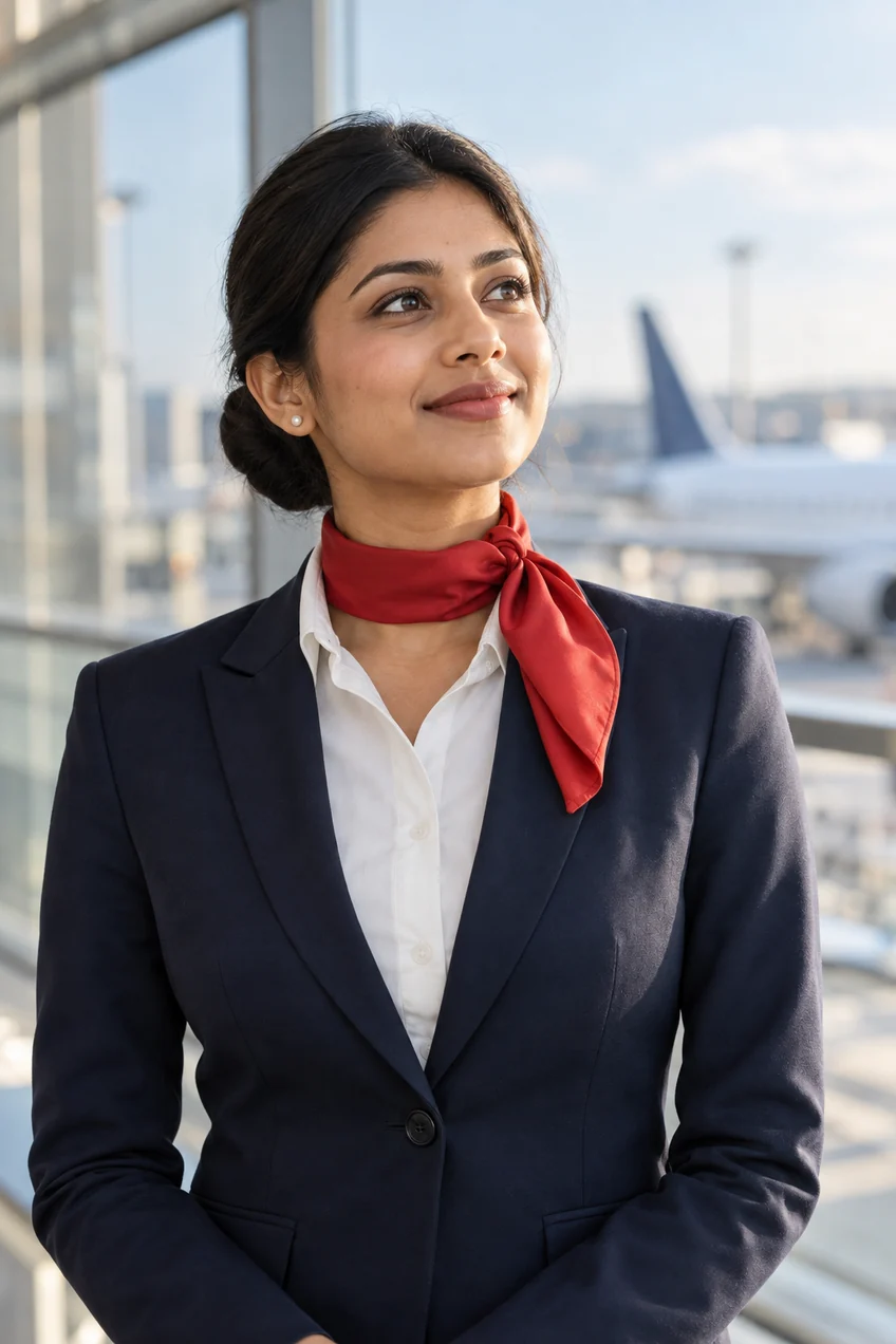 Ascend cabin crew trainee in uniform